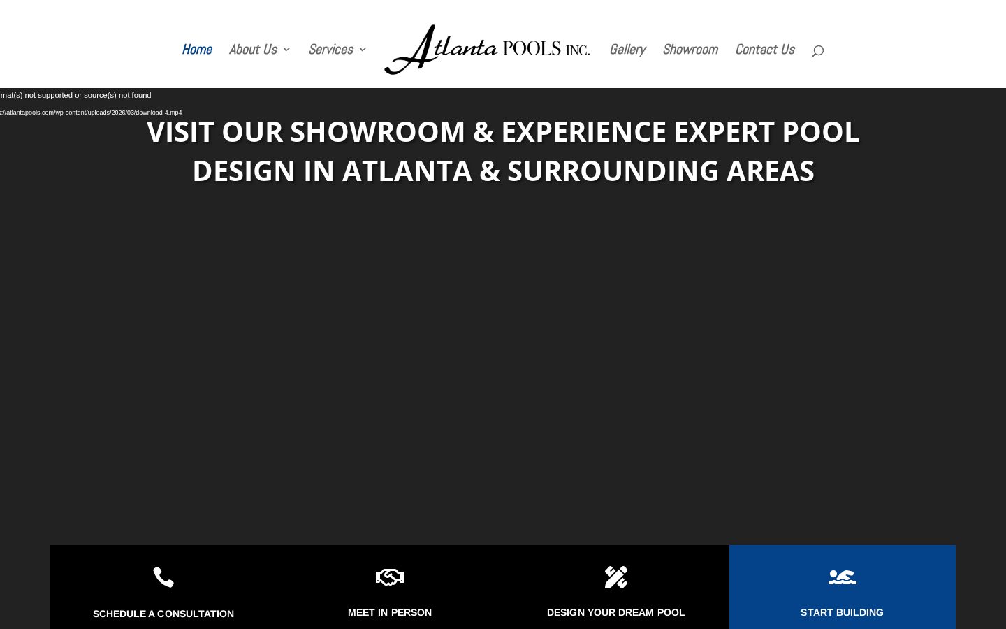 Atlanta Pools website homepage