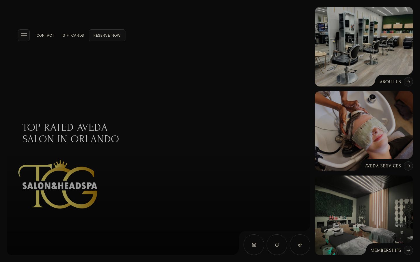 Head Spa Orlando website homepage
